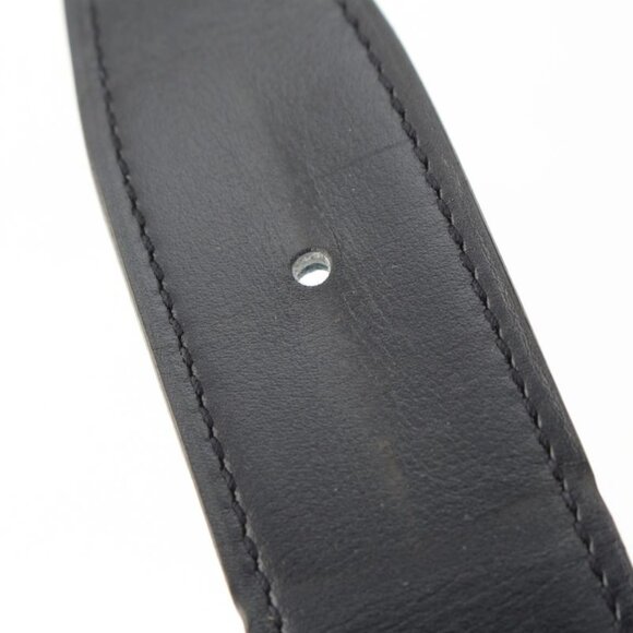 Hermes Leather Buckle Gold Belt Black Blue - Picture 9 of 10